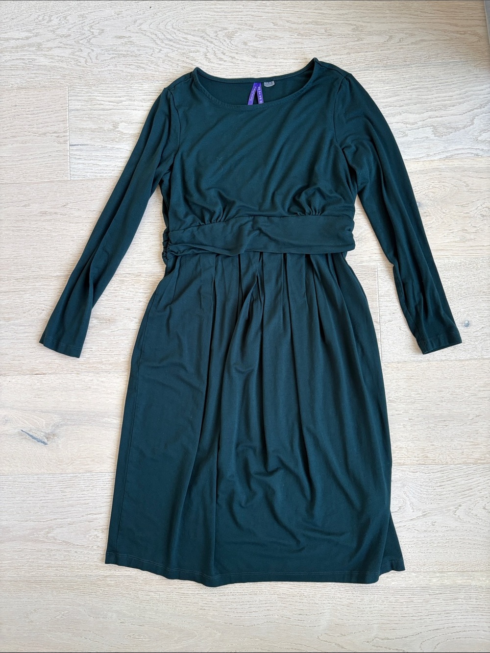Seraphine Dark Green Long Sleeve Empire Waist Maternity Dress